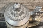 Vintage West Germany Beer Stein Pewter Lid 1 4l Relief German Lidded Mug