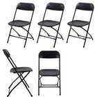 6 Pack Wedding Party Event Quality Commercial Plastic Stackable Folding Chairs