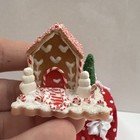 Miniature Peppermint Gingerbread House Display And Table Christmas For Dollhouse