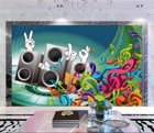 3d Music Sound K7372 Wallpaper Mural Self-adhesive Removable Sticker Kay