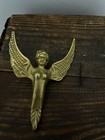 Vintage French Brass Empire Winged Lady Sphinx Pediment Art Nouveau Nice 