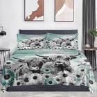 4 Pieces Size Bed Sheet Sets With Pillowcases  Queen Vintage Highland Cow