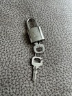Louis Vuitton Padlock Shinny Silver Lock  2 Key Brass Authentic Number 315