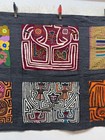 Vintage Beautiful Hand Sewn Kuna Mola Panama Applique Folk Art Textile