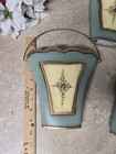 Set Of 3 Shabby Chic Vintage Metal Wall Pockets Home Decor 