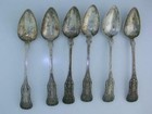 6 Early Coin Silver Spoons David B Nichols Savannah Ga C1815-1839   1843-1855