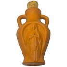 Vintage Virgin Mary Holy Water Bottle Terra Cotta Catholic Folk Pottery