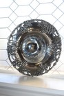 Large Arthur Court Grape Chip And Dip Bowl Polished Aluminum With Box