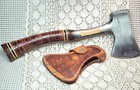 Vintage Estwing 24a Camping Hatchet-axe W  Original Pine Cone Leather Sheath