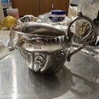 Antique Sterling Silver Ornate Floral Creamer