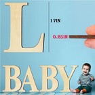 17 Inch Unfinished Wood Letter For Wall Decor  Paintable Thick Wooden Letter For