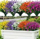 8 10pcs Artificial Flowers Uv Resistant Faux Flowers Shrubs Indoor Outside Decor