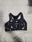 Nike Youth Graphic Sports Bra Black With White Logos Size M Preowned