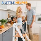 Foldable Toddler Tower  Toddler Kitchen Stool Helper With Safety Net  Wooden