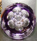 Amethyst Cut-to-clear Traube By Nachtmann Tall 8 25  Hock Wine Glasses  Germany