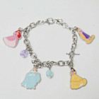 Disney Princess Charm Bracelet Girl Party Favors Cinderella Belle Ariel 6 Pc Lot