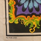 Vintage Retro 70s Psychedelic Flower Tea Towel