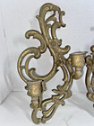 Vintage Sexton Wall Candle Sconces Set Of 2 Ornate Scrolled Cast Metal Holders