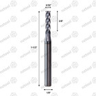 10pcs 4 Flute 3 32  X 1 8  X 3 8  X 1-1 2  End Mills Solid Carbide Altin Coated
