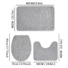 Memory Foam 3pcs Bathroom Rug Absorbent Bath Mat Set Small Large And Contour Rug