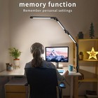 3-light Clip Led Desk Lamp Dimmable Eye-care Reading Light