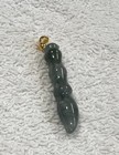 Jade Pendant    paint  Brush   authentic Real Jade No Treated Or Enhanced 