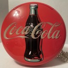 Vintage  1995 Coca Cola Coke 12  Lighted Round Red Button Sign Telephone Phone