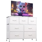 7-drawer Dresser For Bedroom   Tv Stand  Modern Storage Solution  White Finish
