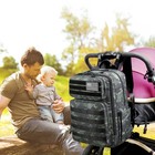 Dad Diaper Bag With Insulated Pockets  Stroller Clips And Luggage Sleeve For    