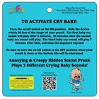April Fools Day Pranks Baby Announcement Prank Noise Maker -crying Baby-gag Gift