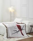 Virah Bella - Cardinals Appear    - Inspirational Tapestry Throw - 50 x60 