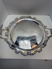 Vintage International Silver - Silverplated 17  Round Tray With Handles