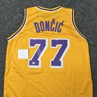 Luka Doncic Signed Jersey La Lakers Autographed Coa  77