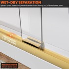 56-60  w X 72  h Walk In Shower Kits Double Sliding Door In Brushed Gold Finish