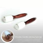 Leather Craft Carving Nylon Hammer Wooden Handle  Hammer Workshop Diy Tool