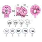 Resin Male Chastity Device Realistic Cage Pink Black Men Plastic Lock Belt