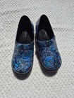 Easy Works By Easy Street Laurie Clogs Blue Paisley Nurse Shoes