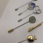 Lot Of 6 Vintage - Modern Pins  Stick Lapel Pins Silver Tone   Gold Tone