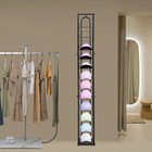 12 Tiers Hat Display Rack Free Standing Metal Floor Caps Headwear Stand Black