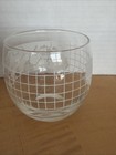 Nescafe World Map Etched Glass Whiskey Tumbler 3    Diameter Globe