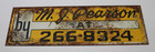 Vintage Metal Sign Double Sided Porcelain Realty 18 x6  See Pics