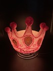 Pink Disney Princess Crown Night Light Lamp - Belle  Cinderella  Aurora Tested