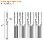 12pcs Drywall Cut Out Bit 3 16  Sabre Point Cutout Bit Titanium Router Drill Bit