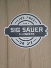 Sig Sauer Srd Silencer Aluminum Sign Lfod 12in X 15in - Mancave Wallart