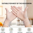 Clear Vinyl Disposable Gloves   Powder   Latex Free   Food Safe Kitchen Use