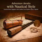 Brass Nautical Telescope 18 Inch Spyglass With Leather Wrap - Handcrafted Antiqu