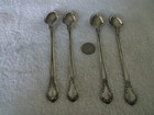 4 Gorham Chantilly Sterling Silver 7 1 2    Iced Tea Spoons 107g   Light Monogram