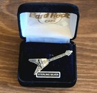 Vtg 1999 Hard Rock Cafe Wasington Dcsterling Silver Guitar Pin In Original Box  