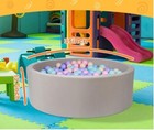 35 4in X 11 8in Round Foam Ball Pits - Balls Not Included  light Gray 