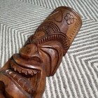 Vintage Hand Carved Wood Tiki Statue Hawaii 15    Tropical Decor